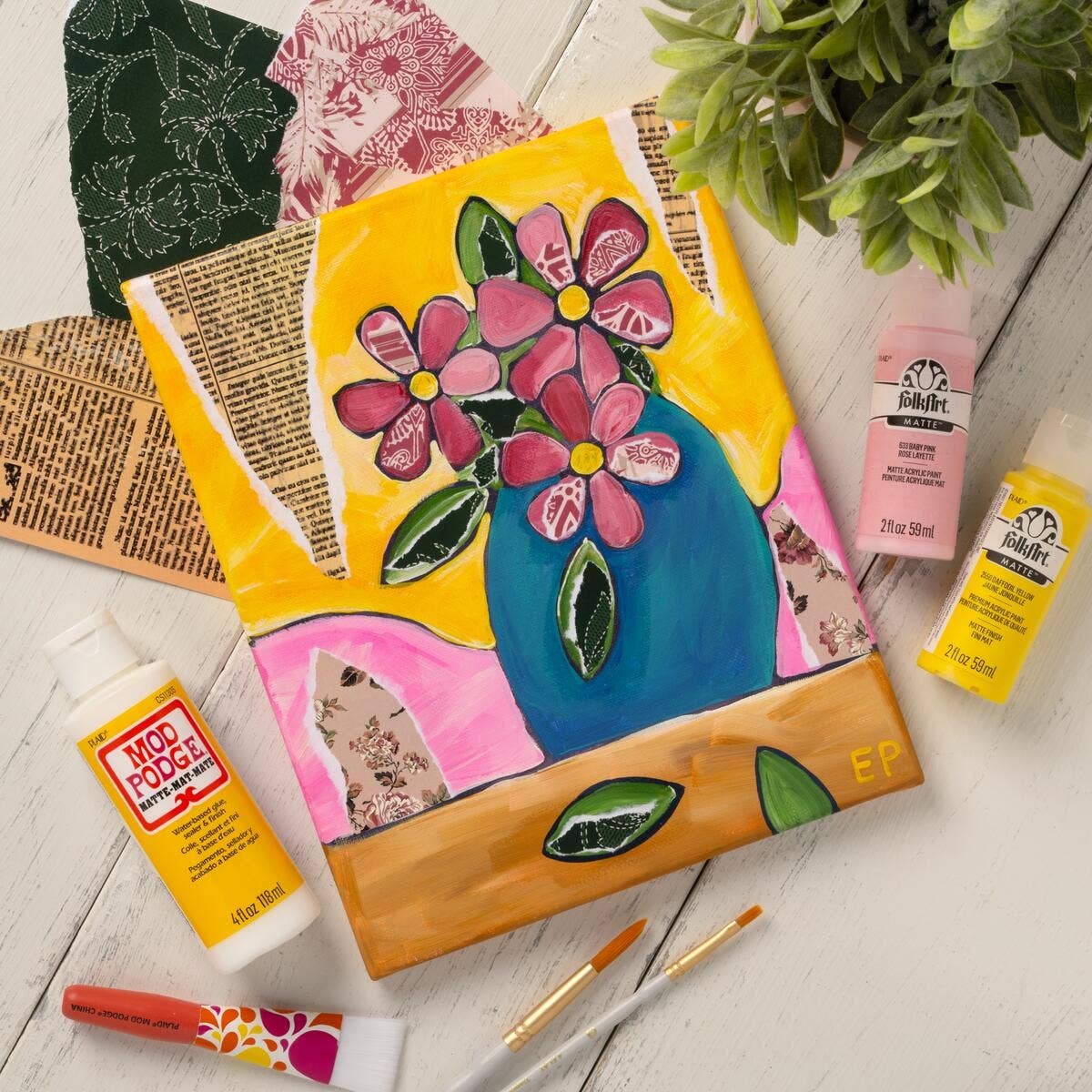 Paper & Petals Painting